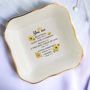 Custom Bible Verse Ring Dish-Christian gift-Friendship Gifts-Christmas Gifts-Birthday Gifts-Scripture Verse Jewelry Dish-Gift For Daughter