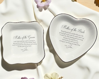 Mother of the Bride Gift-Mother of the Groom Gift-Gift for Mom/Mother-in-Law Jewelry Dish-Mom Wedding Gift