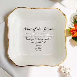 Personalized Sister in Law Gift Ring Dish/Sisters Wedding Gift from Bride/Sister-In-Law Gift/Sister of the Groom Gift/Bonus Sister Gifts