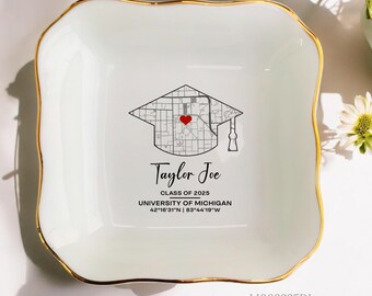 Personalized Campus Map Graduation Gift For Daughter-Custom University Map-College Graduation-Class of 2026-Grad Gifts