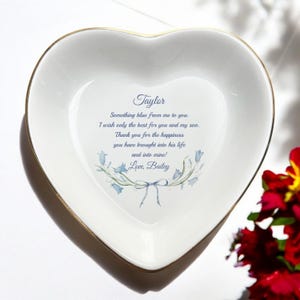 Custom Wedding Gifts for Bride Ring Dish/Future Daughter-in-Law Gifts/Bride Gift From Mother of The Groom/Bonus Daughter Gift/Something Blue
