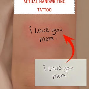 Personalisierte Handschrift temporäres Tattoo-Paar Geschenk für Frau-Denkmal Geschenk-Geschenk für Papa-Tatsächliche Handschrift Fake Tattoo-Hochzeits-Tattoo