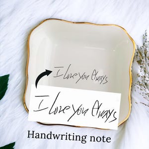 Personalized Handwriting Ring Dish-Actual Handwriting Jewelry Dish-Engagement Gift-Friendship Gifts-Memorial Gift-Birthday Gifts-Mom Gift