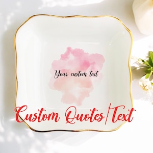 Personalized Text Ring Dish-Custom Jewelry Dish-Christmas Gifts-Friendship Gifts-Sister Gifts-Daughter Wedding Gifts-Friend Birthday Gifts