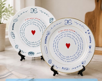 Gepersonaliseerde The Giving Plate - Cadeau voor de buren - Feestelijke Plate - Cadeau voor een housewarming - Gastvrouwcadeau - Onbreekbaar