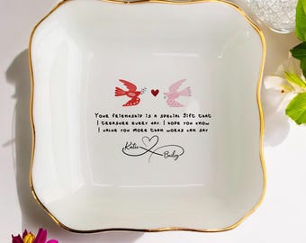Friendship Birthday Gift Custom Ring Dish-Personalized Long Distance Gift-Gift For Friend-Besties Keepsake
