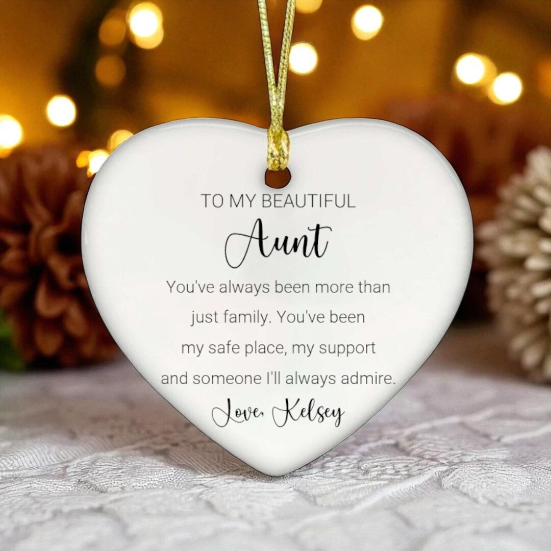 Personalized Aunt Christmas Ornament - Birthday Gift for Auntie ...