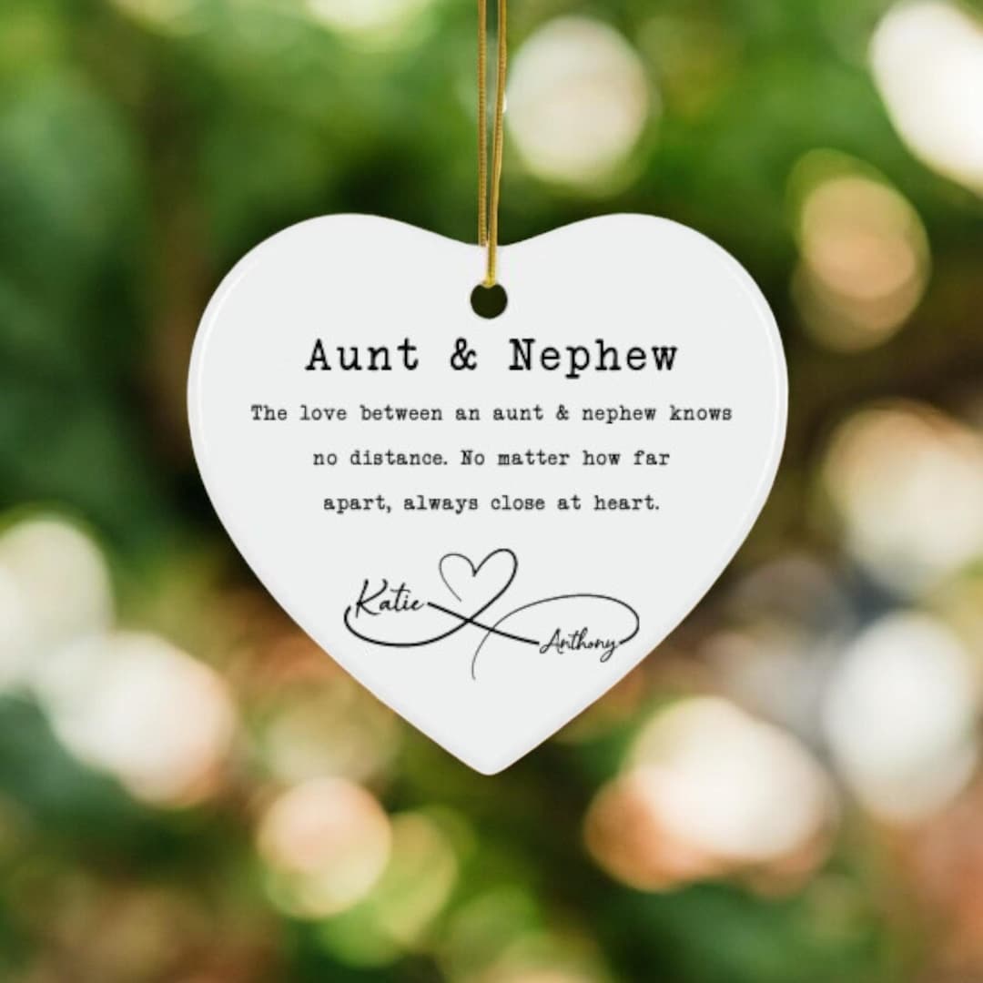 Personalized Aunt Nephew Christmas Ornament/birthday Gift for Auntie ...
