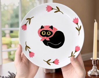 Zwarte kat verjaardag verjaardag plaat-verjaardagscadeau-familie Home Party Decor-cadeau voor vriend-familie aandenken kattenliefhebber