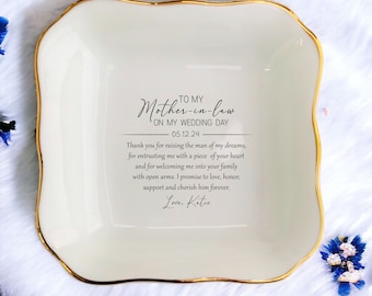 Personalized Gifts For Mother in Law/Mother of the Groom Gift/Wedding Gift from Bride/Bonus Mom Gifts Wedding/Thank You For Raising The Man