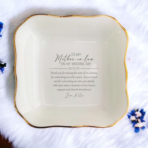 Cadeau personnalisé de belle-mère pour la mère du marié, alliance parabolique, cadeaux de shower de la mariée