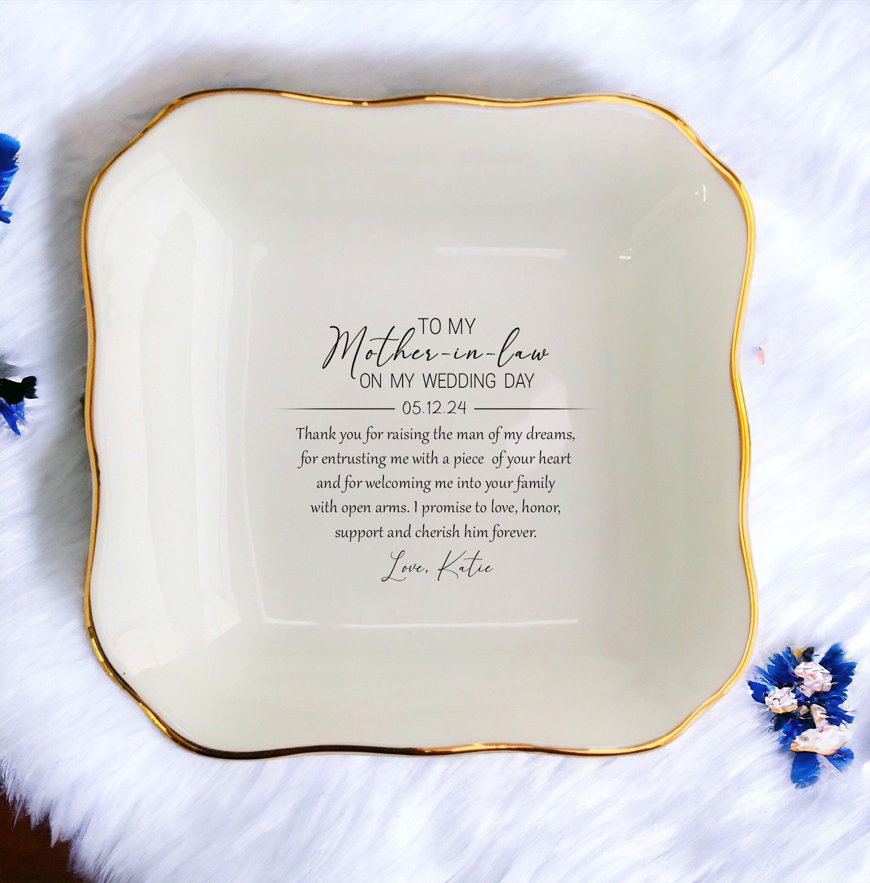 Personalized Gifts For Mother in Law/Mother of the Groom Gift/Wedding Gift from Bride/Bonus Mom Gifts Wedding/Thank You For Raising The Man