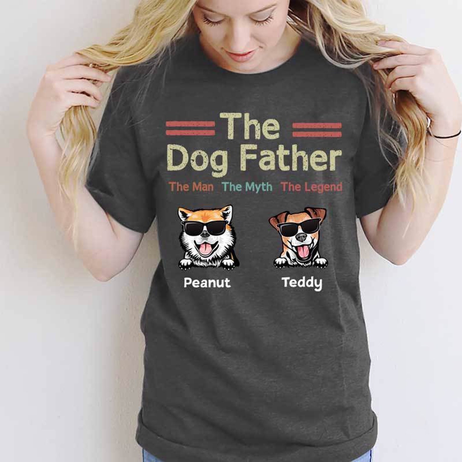 Unisex The Dog Father Personalized TShirt Etsy