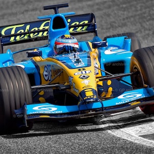 Exklusive Foto-Druck F1 2004 Fernando Alonso Renault R24