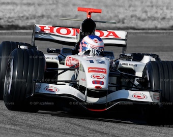 Exclusive photo print F1 2006 JENSON BUTTON Honda RA106