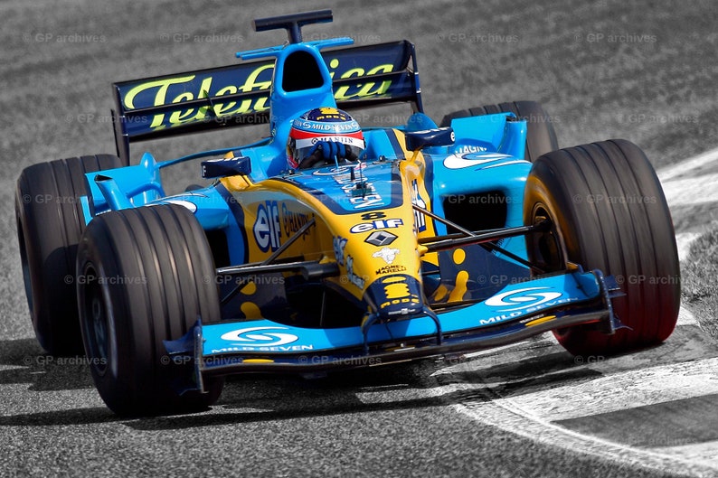 Exclusive photo print F1 2004 FERNANDO ALONSO Renault R24 image 1