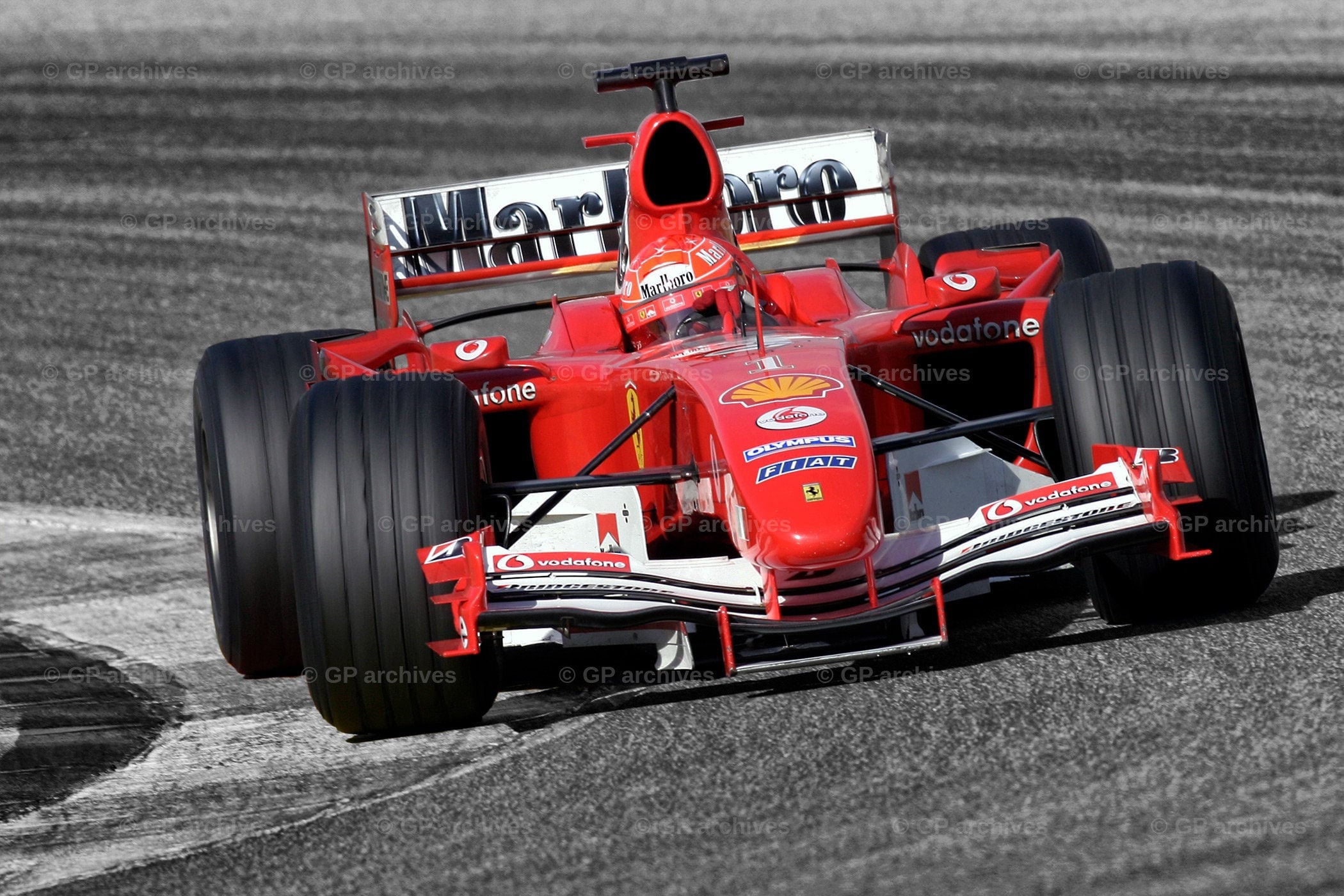 Tirage Photo Exclusif F1 2005 Michael Schumacher Ferrari F2004M