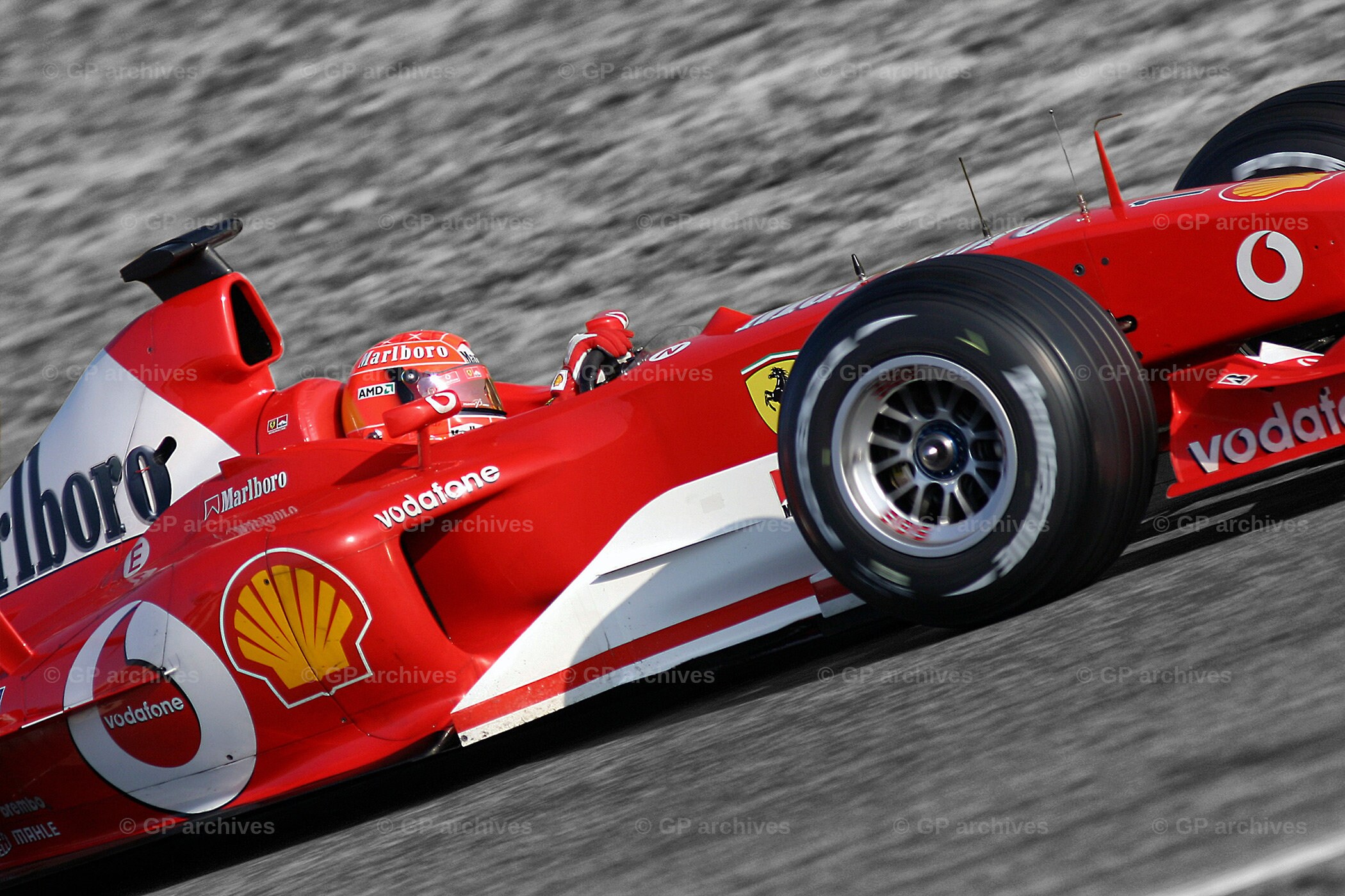 Tirage Photo Exclusif F1 2003 Michael Schumacher Ferrari F2003Ga
