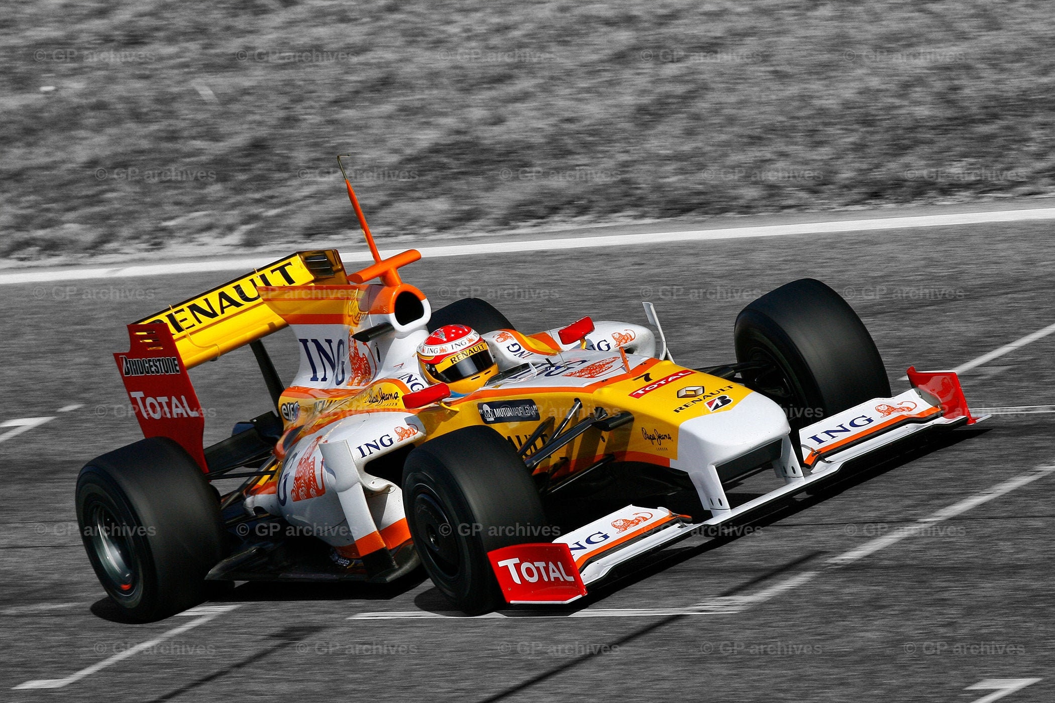 Tirage Photo Exclusif F1 2009 Fernando Alonso Renault R29