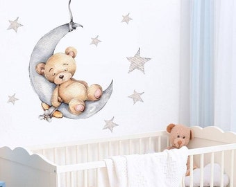 ROFARSO Lifelike Cute Hand-Painted Bear Wall Decals Stickers Removable Peel & Stick Animal Wall Art Decorations Home Decor for Nursery Baby Bedroom Living Room Playing Room ROFARSO Lifelike Cute Hand-Painted Bear Wall Decals Stickers Removable Peel & Stick Animal Wall Art Decorations Home Decor for Nursery Baby Bedroom Living Room Playing Room