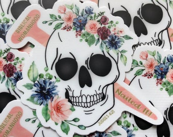 Biblical Womanhood Skull & Nail / Judges 4:21 Sticker