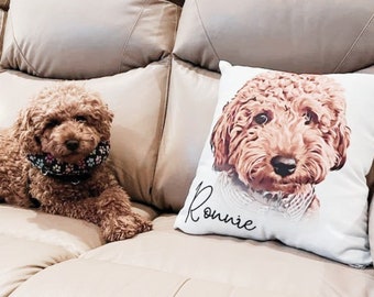 Custom Pet Pillow with Photo Custom Dog Pillow Pet Face Pillow Pet Portrait Gift Dog Lover Gift Pet Memorial Gift Pet Photo Pet Loss Gifts