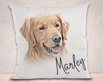 Custom Pet Photo Pillow | Custom Dog Pillow | Custom Cat Pillow | Pet Pillow Gift | Pet Portrait Pillow | Dog Lovers Gift | Pet Loss Gift