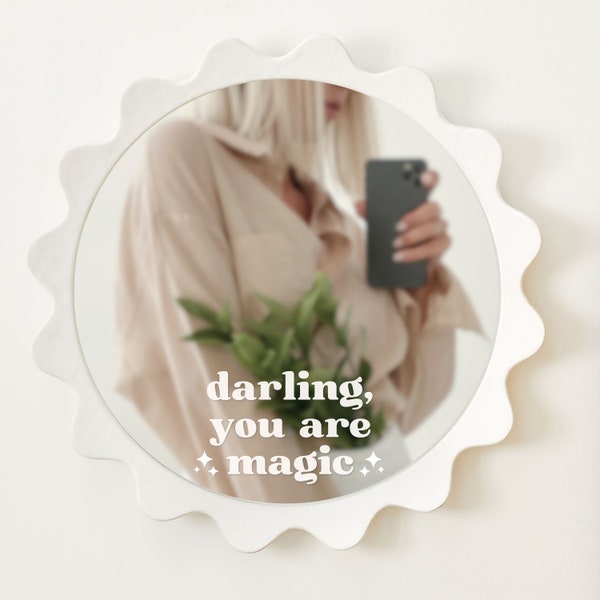 You Are Magic Mirror Decal Affirmation Decal for Bathroom Mirror Sticker for Salon Mirror Affirmation Sticker Gift for Teenage Girl Gifts