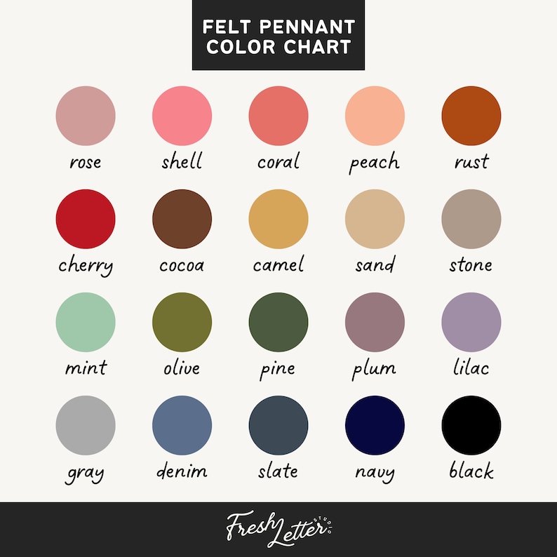 a color chart with different shades of different colors