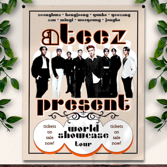 Ateez Present Vintage Tour Poster DIGITAL DOWNLOAD 