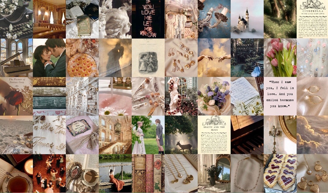 Romantic Aesthetic Wall Collage Kit DIGITAL DOWNLOAD 50PCS - Etsy Canada