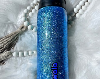 Custom Owala Freesip Water Bottle, Color Shift Glitter (24 or 32 oz)