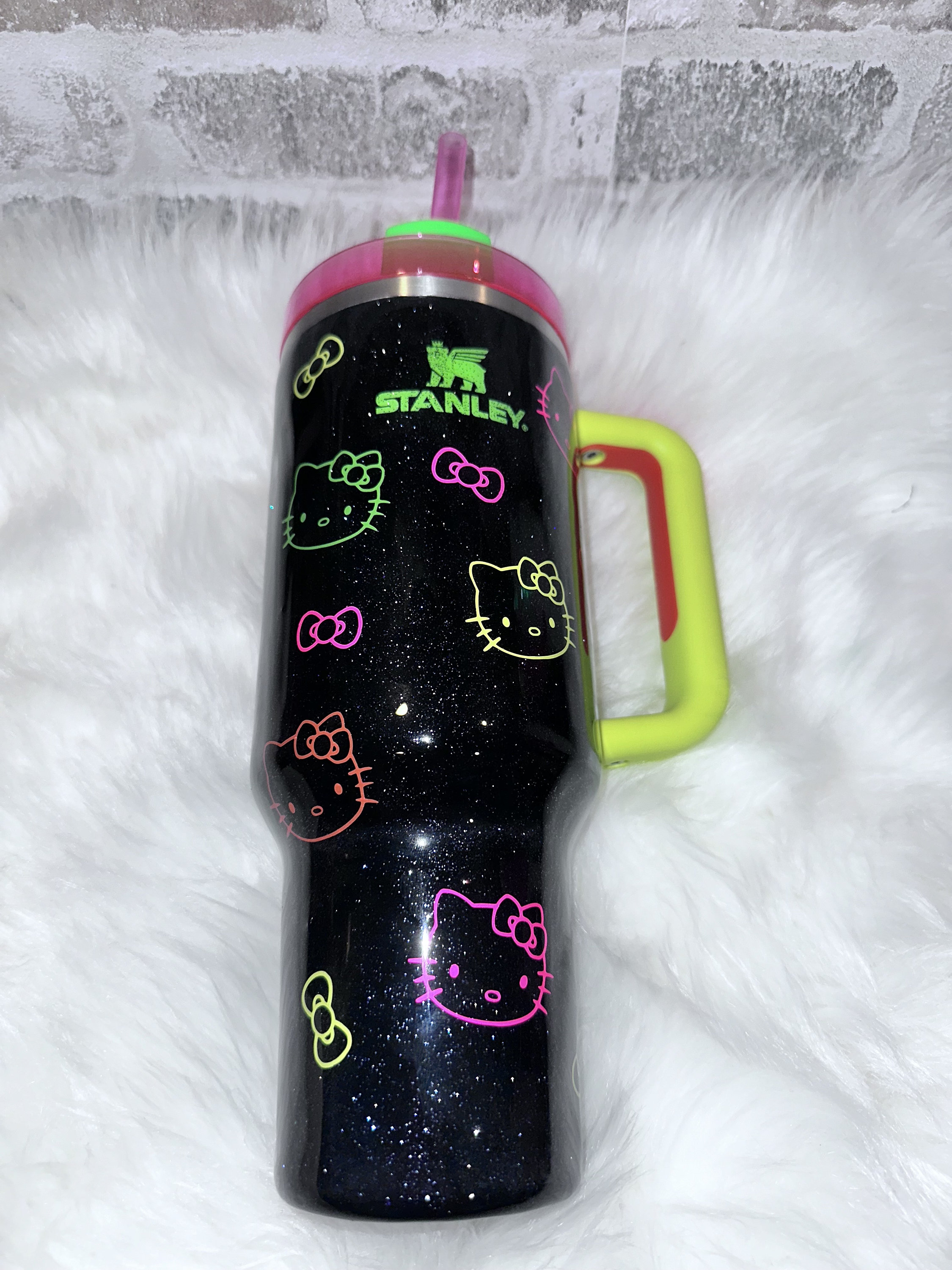 Authentic Stanley Neon Hello Kitty (30 or 40oz) Made to