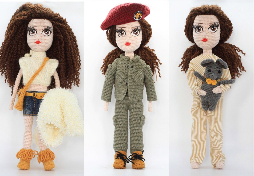 Xéna Ensemble de poupée soldat Amigurumi avec un compagnon - France