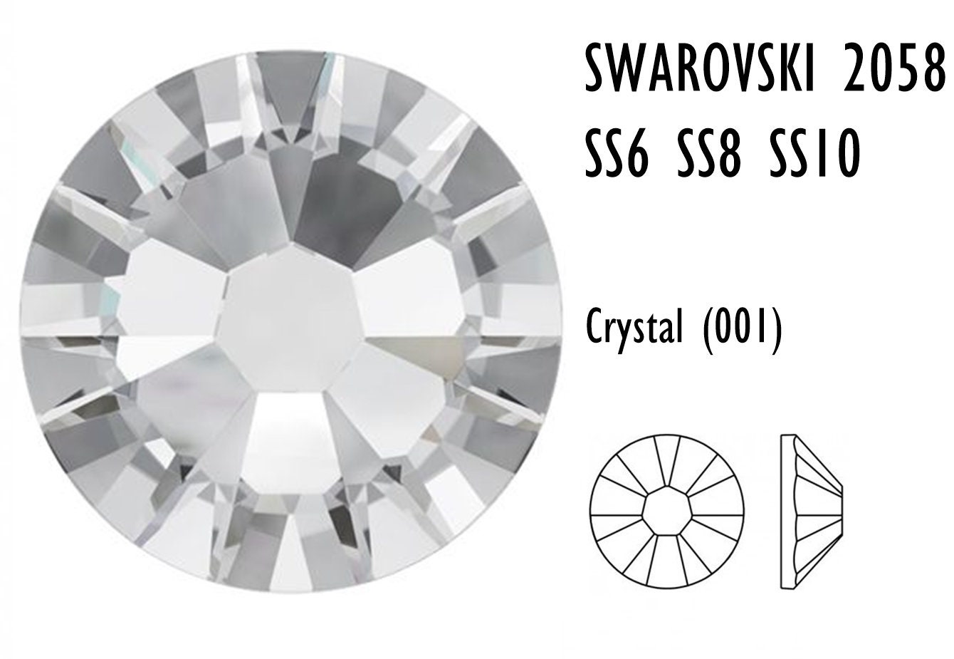 144 Swarovski 2058 9SS 2.7mm Flatback Rhinestones SS9 Crystal Rose Gold F