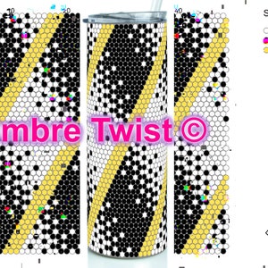 Ombre Twist © Rhinestone Template SS20 for 20oz Straight Skinny - bling honeycomb pattern template - 3D rhinestone honeycomb pattern