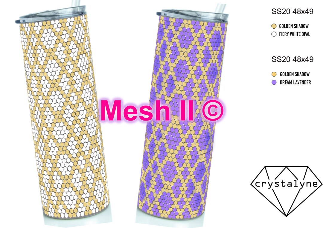 Mesh II © Rhinestone Template SS20 for 20oz Straight Skinny - Bling ...