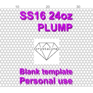 Blank Rhinestone Template SS16 for 24oz PLUMP Tumbler from Tipsy Magnolia - bling honeycomb pattern template