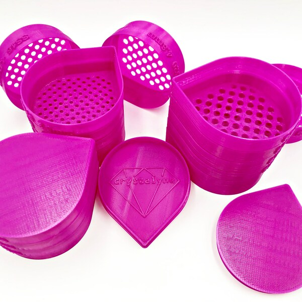 SORTEE © F - rhinestone sorter tower w flip base - ultra light flexi stackable rhinestone size sorter tower - stone sifter - crystal sifter