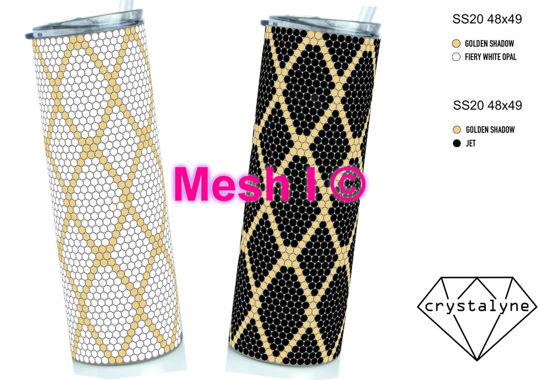 Mesh I © Rhinestone Template SS20 for 20oz Straight Skinny - Bling ...