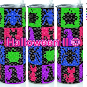 Halloween II © Rhinestone Template SS16 for 20oz Straight Skinny Tumbler  - bling honeycomb pattern template - bling rhinestone template