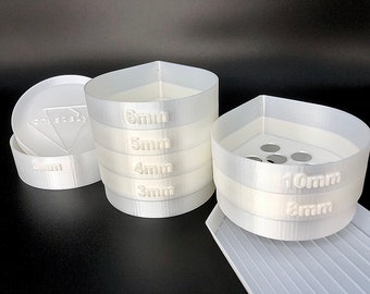 PEARLETTE © - pearl sorter for mm sizes (not for SS sizes) - ultra light flexi stackable jelly resin rhinestone sorter tower - pearl sifter