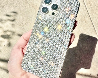 iPhone6ケース スワロフスキー ハムサ シャネル ミスアドラ Luxury Case for iPhone Bejeweled With Swarovski Black