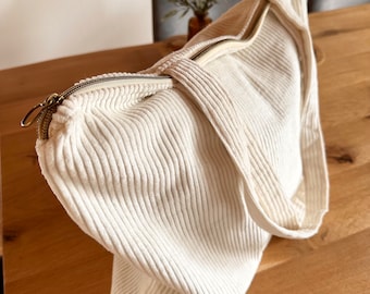 Cord Shopper Mombag Alltagstasche Wickeltasche ecru sand kupfer nougat elfenbein greige