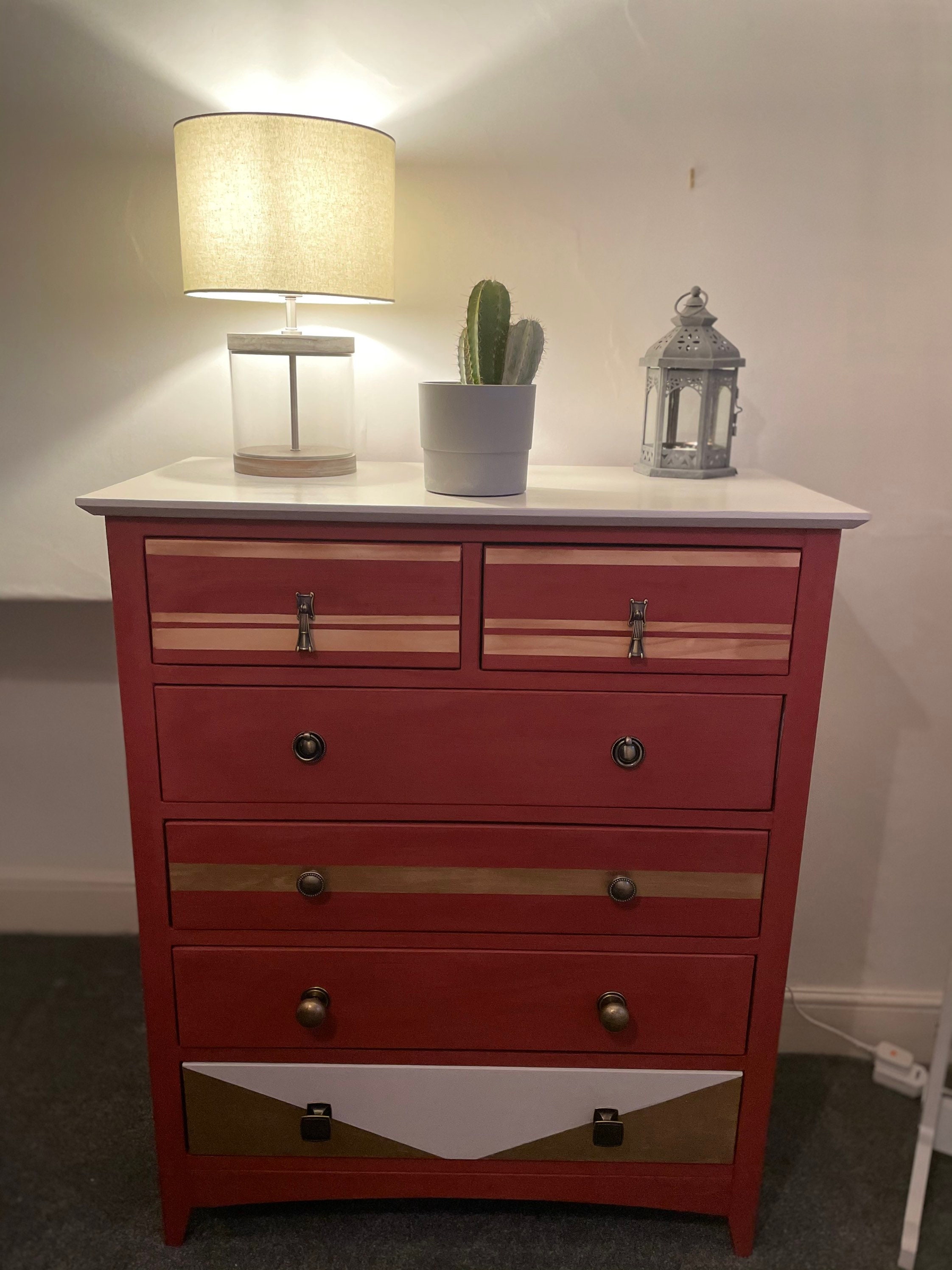 Funky Upcycled Pine Chest of Drawers Etsy