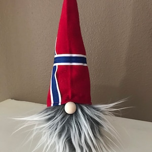 Norwegian Flag Hat Gnome / Nisse / Tomte /Hygge/ Syttende Mai / Norway