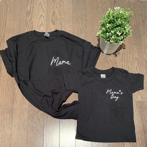 Mama Mama's Boy Matching Shirts, Mommy and Me, Boy Mom Shirt, Mom and Son matching set, Mother's Day gift, Mother of Boys Shirt