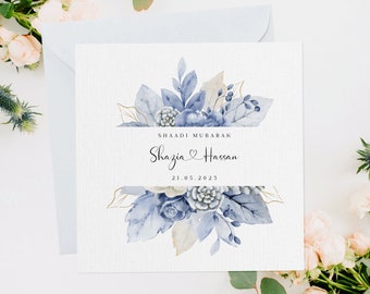 Personalised Shaadi Mubarak Card, Shaadi Card, Shaadi 2026, Nikkah 2024, Shaadi Gift, Islamic Wedding Gift, Luxury Muslim Wedding Card