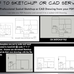 Serviços de desenho de conversão de PDF para AutoCAD ou Sketchup