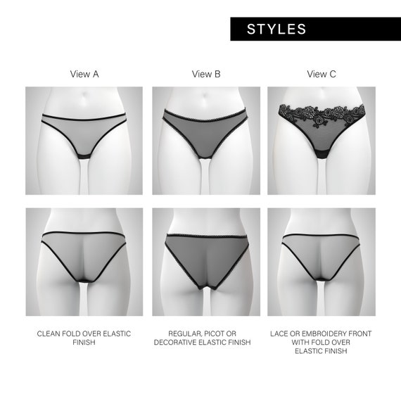 PDF Sewing Pattern Highbury Non-stretch Knicker/ Panty Pattern High-leg  Brazilian Style Brief Instant Download 